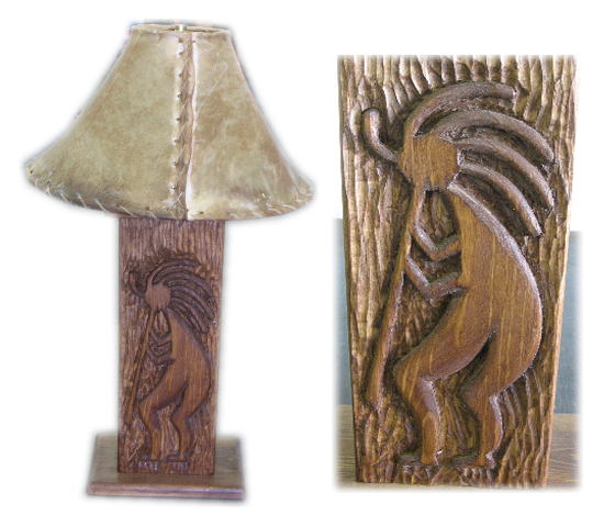 Southwestern Lamp Shades on Western And Southwestern Wood   Horn Lamps